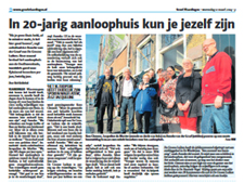 Foto van bericht in Groot Vlaardingen over 20-jarig jubileum De Groene Luiken Vlaardingen - maart 2014